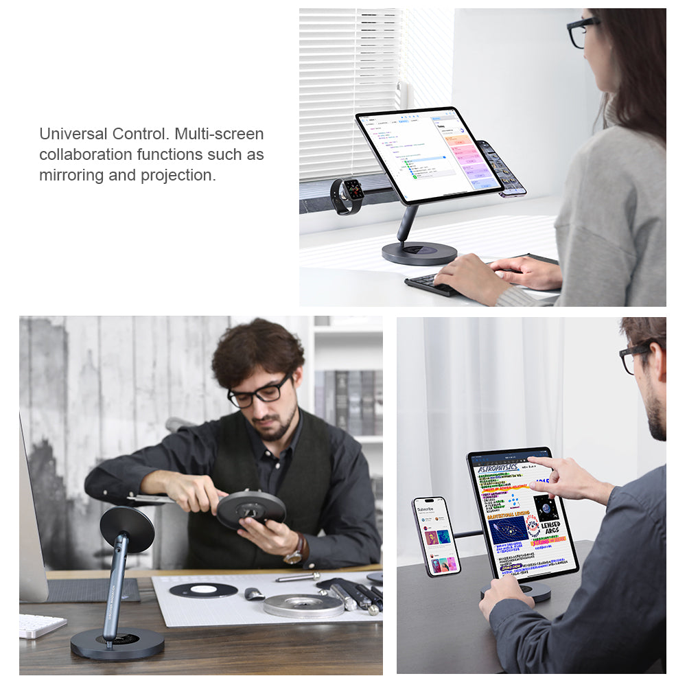 NILLKIN SnapBracnch Modular Devices Station Magnetic Mobile Phone Tablets Stand Holder with 360-Degree Rotating Base (Multitask Version) NILLKIN SnapBracnch Modular Devices Station Magnetic Mobile Phone Tablets Stand Holder with 360-Degree Rotating Base (Multitask Version)